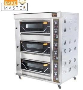 3 Deck 6 Trays Gas Deck Oven